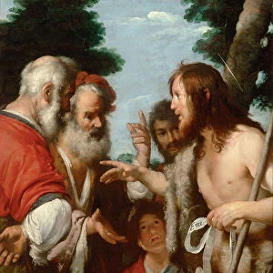 The Sermon of Saint John the Baptist, c. 1644. Artist: Strozzi, Bernardo (1581-1644)