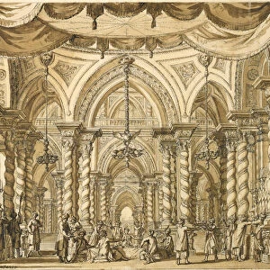 Set design for the Opera Bellerophon by Jean-Baptiste Lully, 18th century