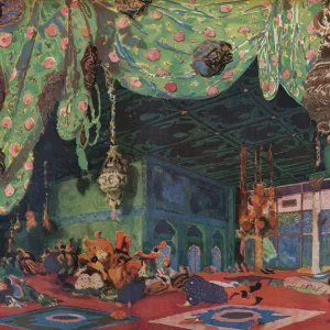 Setting for Scheherazade, 1910. Artist: Leon Bakst