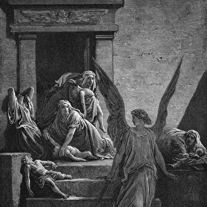 Seven Plagues of Egypt, 1866. Artist: Gustave Dore