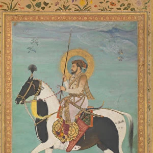 Shah Jahan on Horseback, Folio from the Shah Jahan Album, verso: ca. 1630; recto: ca