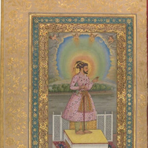 Shah Jahan on a Terrace, 1627. Creator: Anonymous