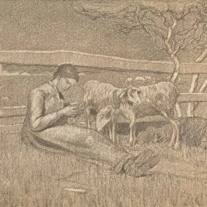 The Shepherdess, c1888. Artist: Giovanni Segantini