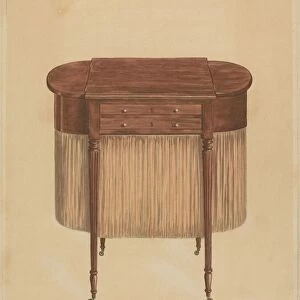 Sheraton Mahogany Sewing Table, 1935 / 1942. Creator: Ferdinand Cartier