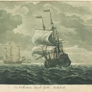 Shipping Scene from the Collection of Jacob Gibbs, 1720s. Creator: Elisha Kirkall