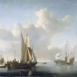 Ships before the Coast, after 1670. Creator: Willem van de Velde the Younger