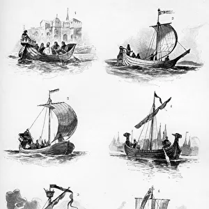 Ships of the Hanseatic League of the 14th and 15th century, (1903). Artist: Willy Stower