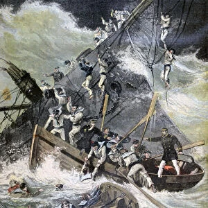 Shipwreck of the La Bourdonnais, Sainte Marie, Madagascar, 1893. Artist: Henri Meyer