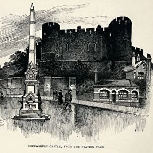 Shrewsbury Castle, from the station yard, c1893, (1894). Artist: Charles George Harper