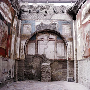 The Shrine of the Augustales (dedicated to deified emperors including Augustus), Herculaneum, Italy