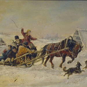 Shrovetide. Artist: Sverchkov, Nikolai Yegorovich (1817-1898)