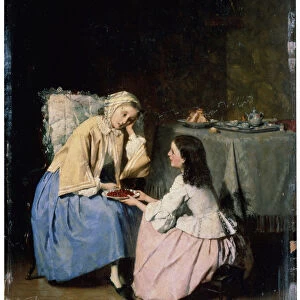 At the Sick Friend, 19th century. Artist: Isidore Patrois