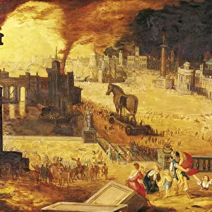 The Siege of Troy, 17th century. Artist: Anonymous