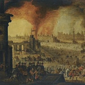 The Siege of Troy, 17th century. Artist: Anonymous