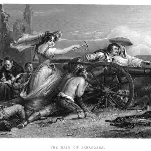 Siege of Zaragosa, Spain, Peninsular War, 1808 (c1822-c1870). Artist: William Greatbach
