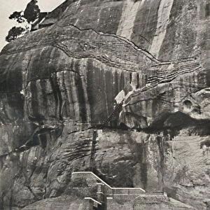 Sigiri, Aufstiegseite im Norden (Der sog. Lowensteig, der durch Treppen, Leitern und Gelander erneu