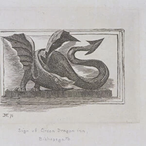 Sign of the Green Dragon Inn, Bishopsgate, London, 1871. Artist: E Edwards