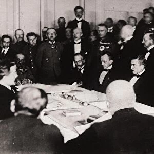 The signing of the Treaty of Brest-Litovsk in the fortress of Brest-Litovsk, March 3, 1918, 1918