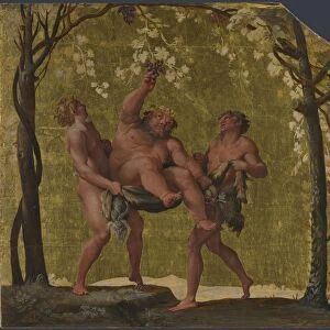 Silenus gathering Grapes, c. 1598. Artist: Carracci, Annibale (1560-1609)