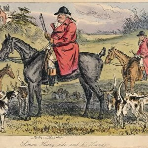 Simon Heavy - side and his Hounds, 1865. Artists: Hablot Knight Browne, John Leech