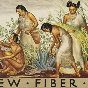Sinew, Fiber, Reed, Bark (mural study), ca. 1933-1943. Creator: Unknown