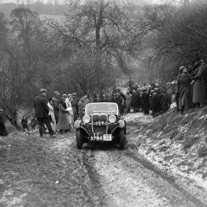 Singer of W Writer competing at the Sunbac Colmore Trial, Gloucestershire, 1933. Artist