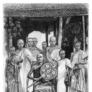 Singhalese Buddhist Priests, Sri Lanka, 1895