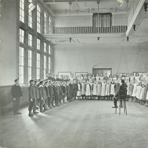 Singing lesson, Jews Free School, Stepney, London, 1908