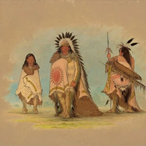 A Sioux Chief, His Daughter, and a Warrior, 1861 / 1869. Creator: George Catlin