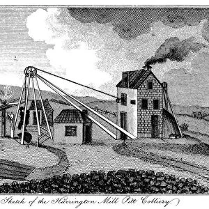 Sketch of the Harrington Mill Pitt Colliery, County Durham, early 19th century. Artist: Middlemist
