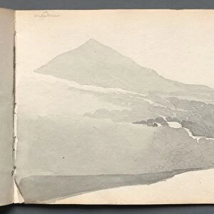 Sketchbook: Mountainous Landscape with Bridge, 1814. Creator: Samuel Prout (British