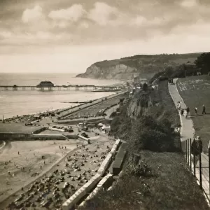 Small Hope Bay and Shanklin Pier, I. W. from Cliff Walk, c1920. Creator: Unknown