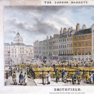 Smithfield Market, West Smithfield, London, c1825