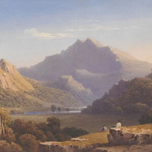 Snowdon from Llyn Nantlle, North Wales, 1832. Creator: George Fennel Robson