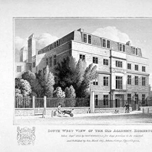 South-west view of the Kings Head Academy, Homerton, Hackney, London, 1825. Artist