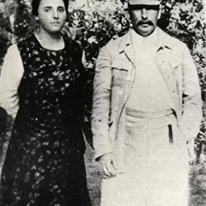 Soviet leader Josef Stalin with his second wife Nadezhda Alliluyeva, late 1920s