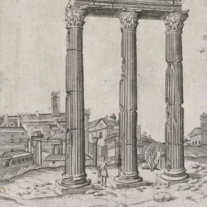 Speculum Romanae Magnificentiae: Portico of the Temple of Julius, 16th century