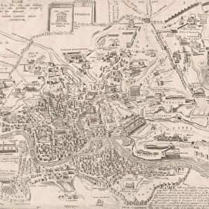 Speculum Romanae Magnificentiae: Plan of Ancient Rome, 16th century. 16th century