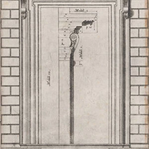 Speculum Romanae Magnificentiae: Plan of a doorway, 16th century. 16th century
