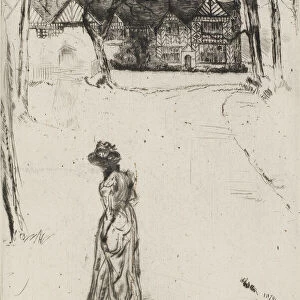 Speke Hall: The Avenue, 1870. Creator: James Abbott McNeill Whistler