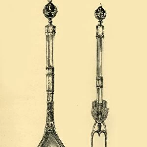 Spoon and fork, 15th century, (1881). Creator: T Charbonnier