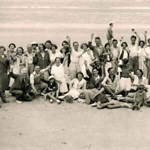 Sports day for the Gloucester Hotel party on La Publente Beach, Jersey, 1938
