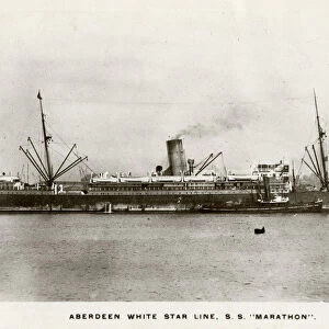 SS Marathon, Aberdeen White Star Line steamship, c1903-c1920(?). Artist: Kingsway