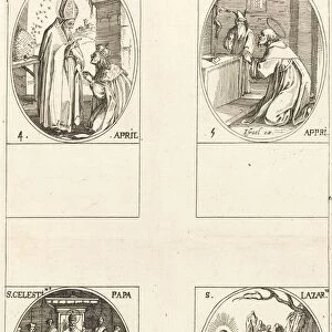 St. Ambrose; St. Vincent Ferrer; St. Celestin; St. Lazarus. Creator: Jacques Callot