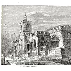 St. Dunstans Stepney. From a View taken in 1803. Artist: Walter Thornbury