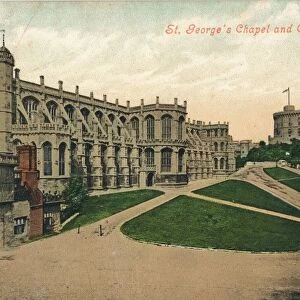 St. Georges Chapel and Castle, Windsor, c1910