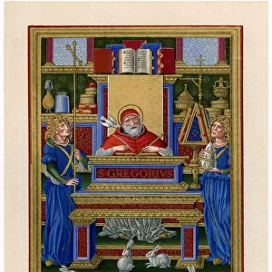 St Gregory the Great receiving inspiration from the Holy Spirit, c1490