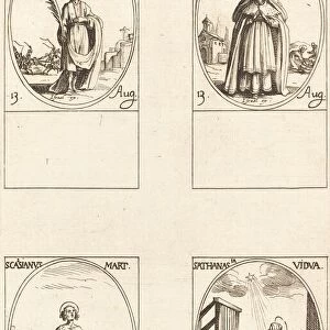 St. Hippolytus; St. Radegund, Queen; St. Cassian; St. Athanasia. Creator: Jacques Callot