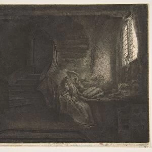 St. Jerome in a Dark Chamber, 1642. Creator: Rembrandt Harmensz van Rijn