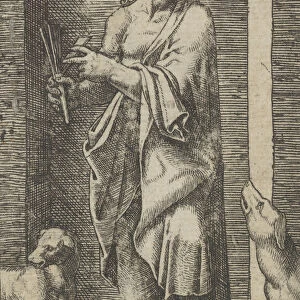 St Lazarus flanked by two dogs, from the series Piccoli Santi (Small Saints), c... ca